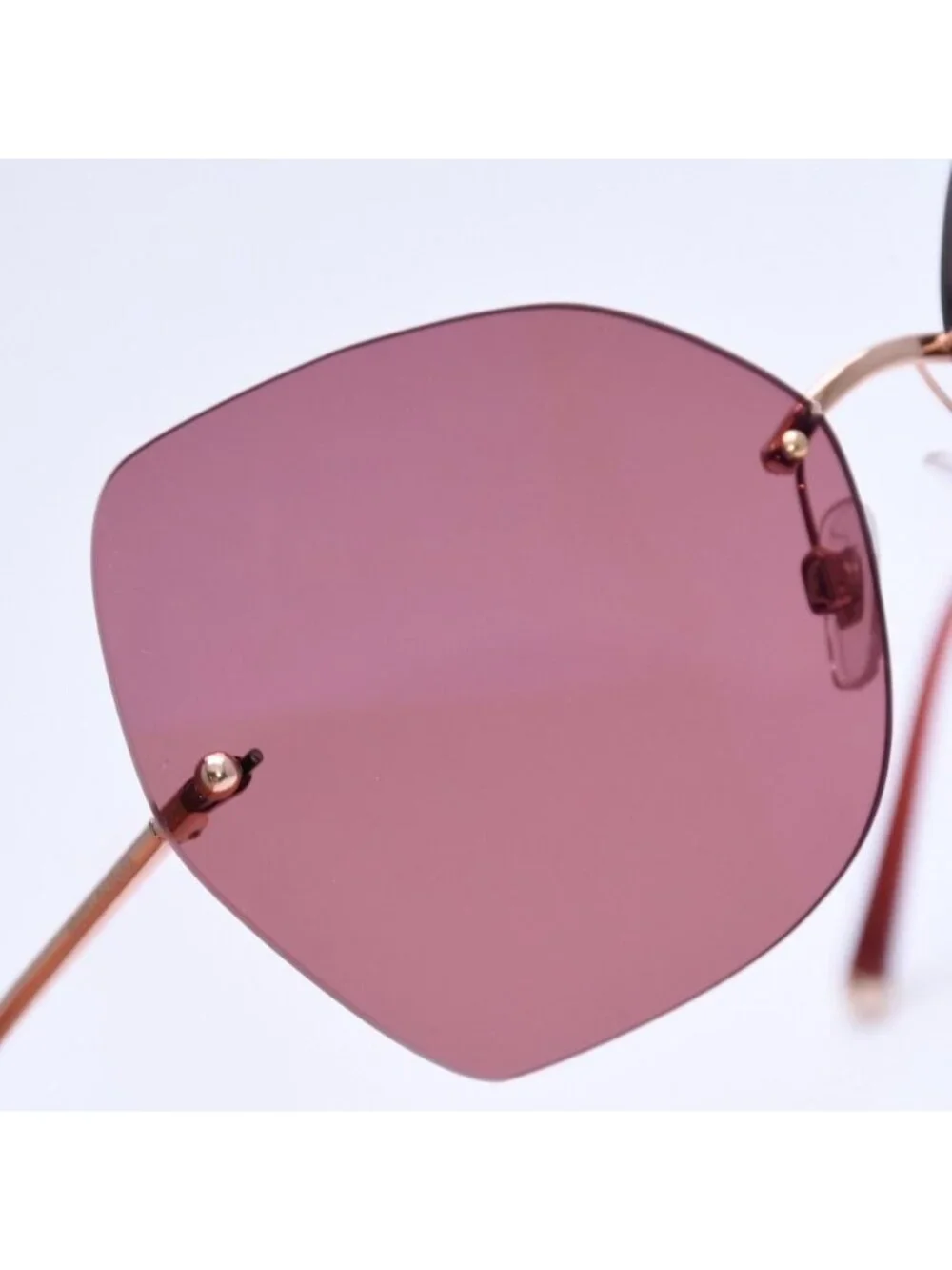 Dolce & Gabbana Sunglasses Pink Lens Gold Temple Eyewear